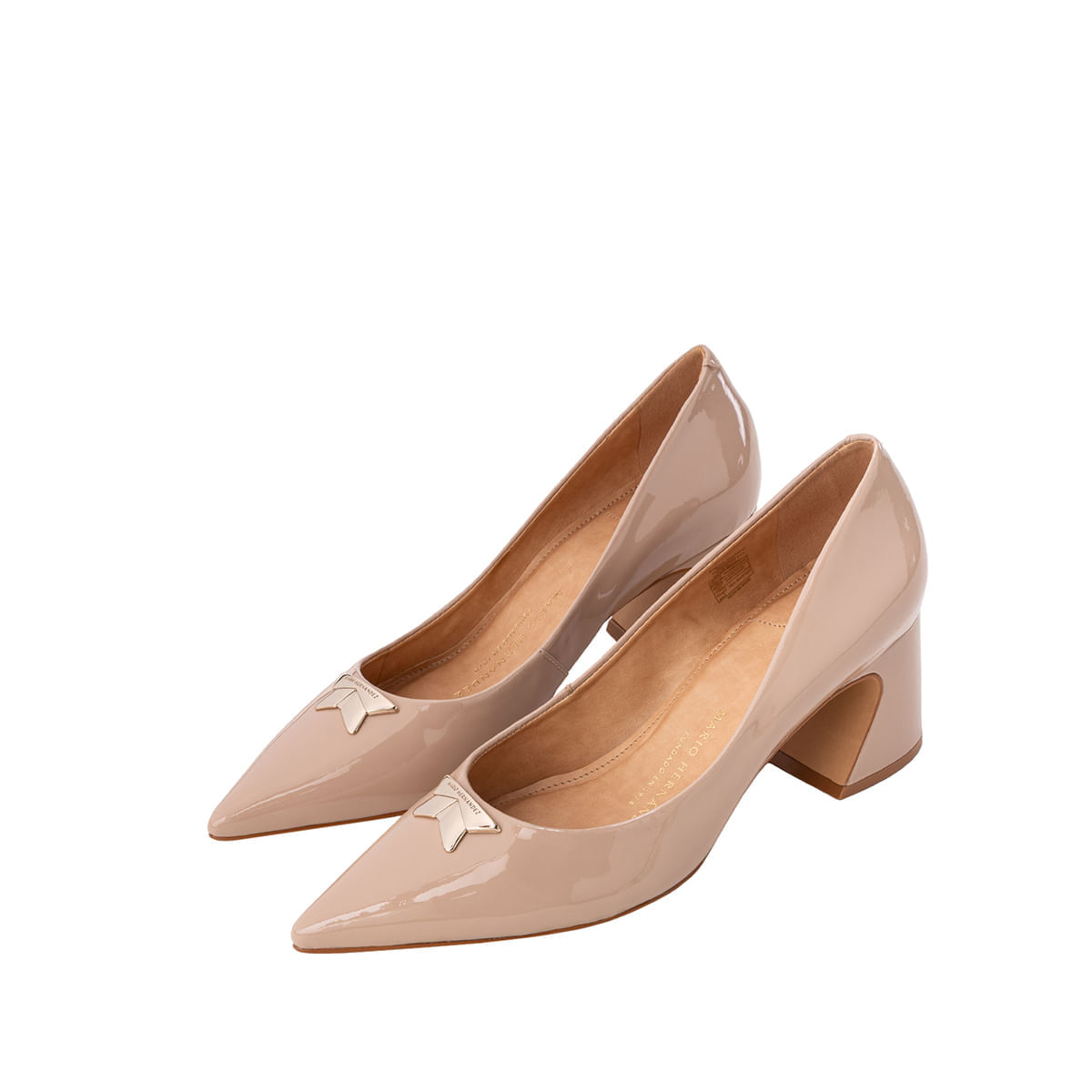 Tacones Alas Nude Charol Glamour