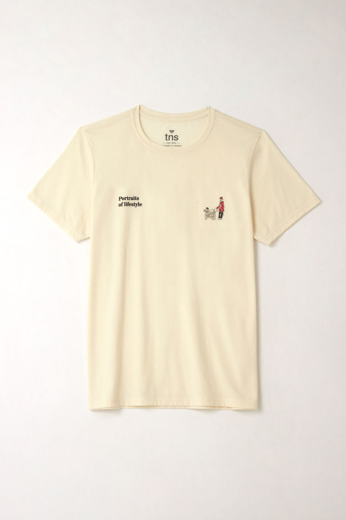 Camiseta básica crudo para hombre