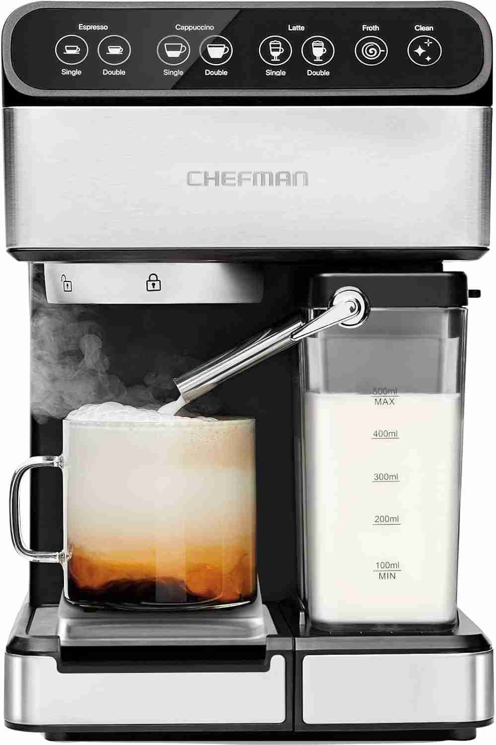 Chefman - MAQUINA DIGITAL DE ESPRESSO Y CAPUCCINO CHEFMAN - RJ54-MX