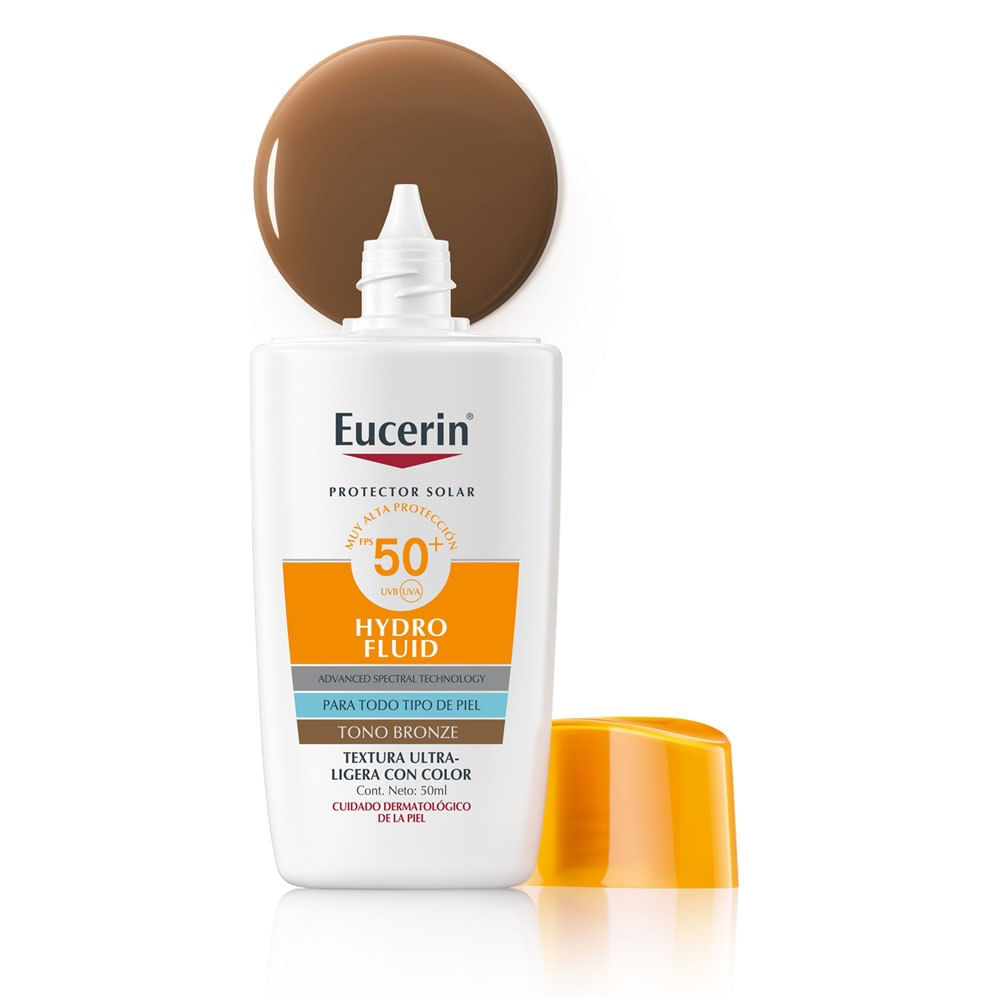 Protector Solar Eucerin Hydro Fluid Bronce Fps50 X 50Ml