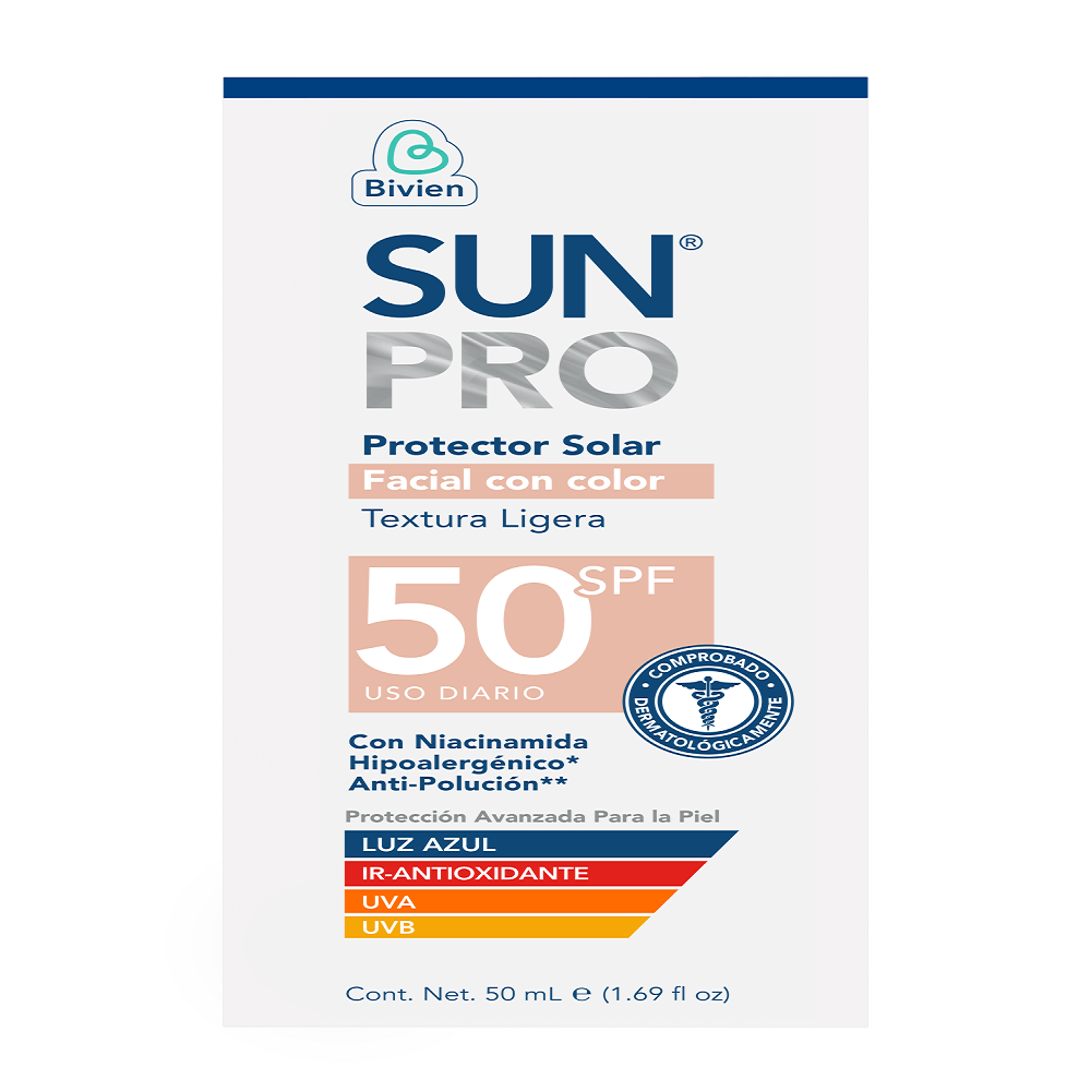Protector Solar Sun Pro Con Color 50 Spf X 50ml