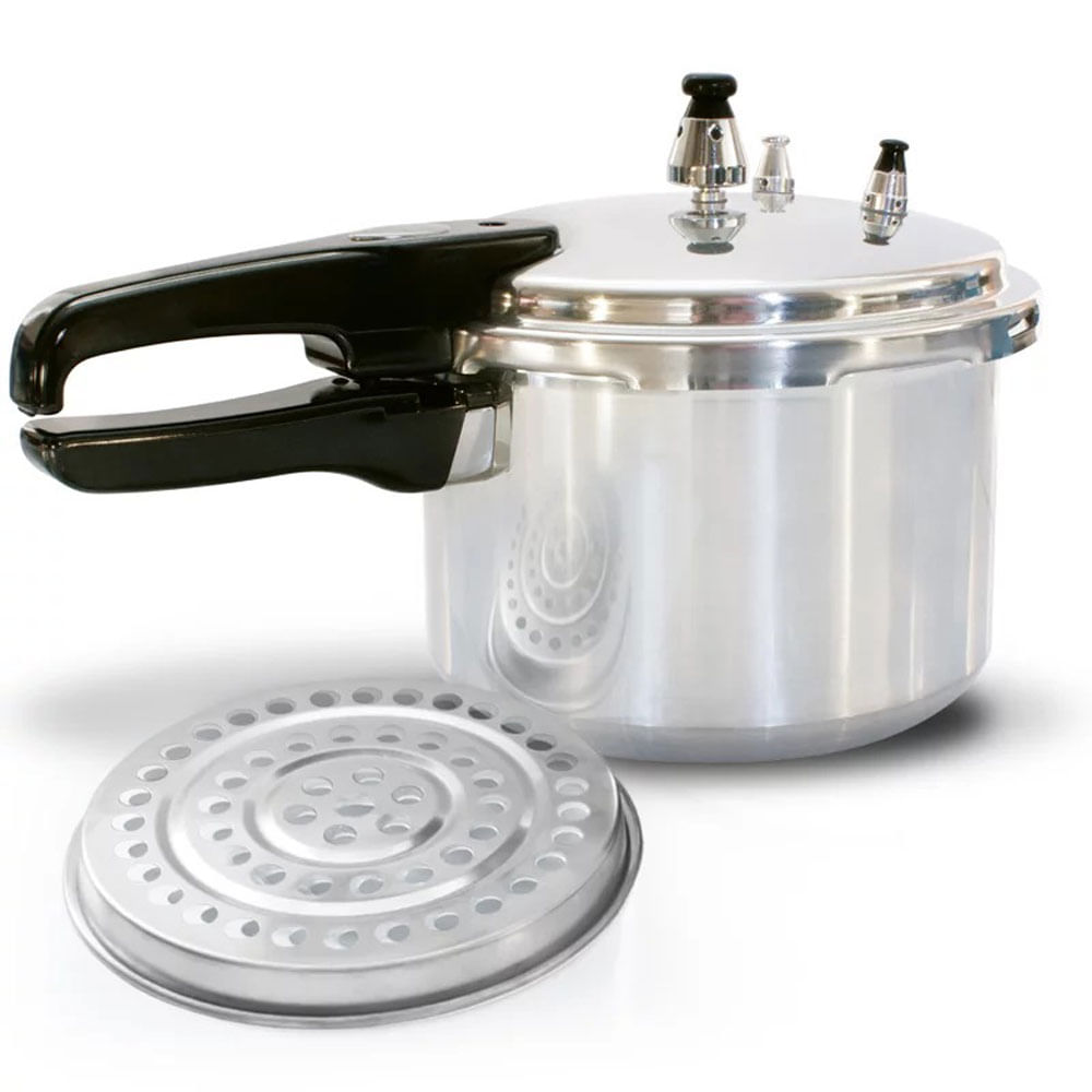 Olla Presion 11 Litros Sistema Seguridad Tapa Acero Cierre Externo