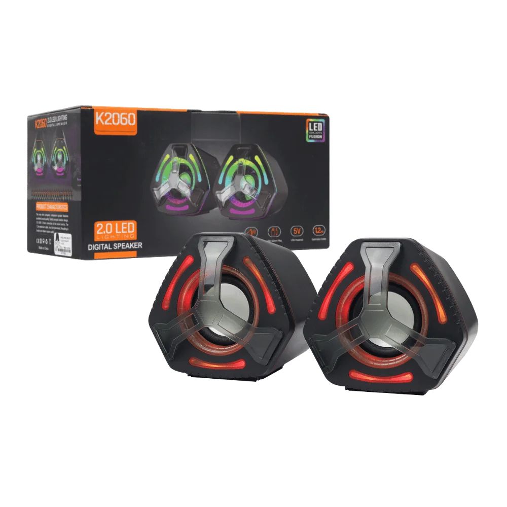 Speakers Usb Led Fusion Para Pc K2060 11715