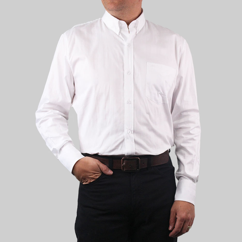 Camisa Manga Larga Hombre Lec Lee Blanca
