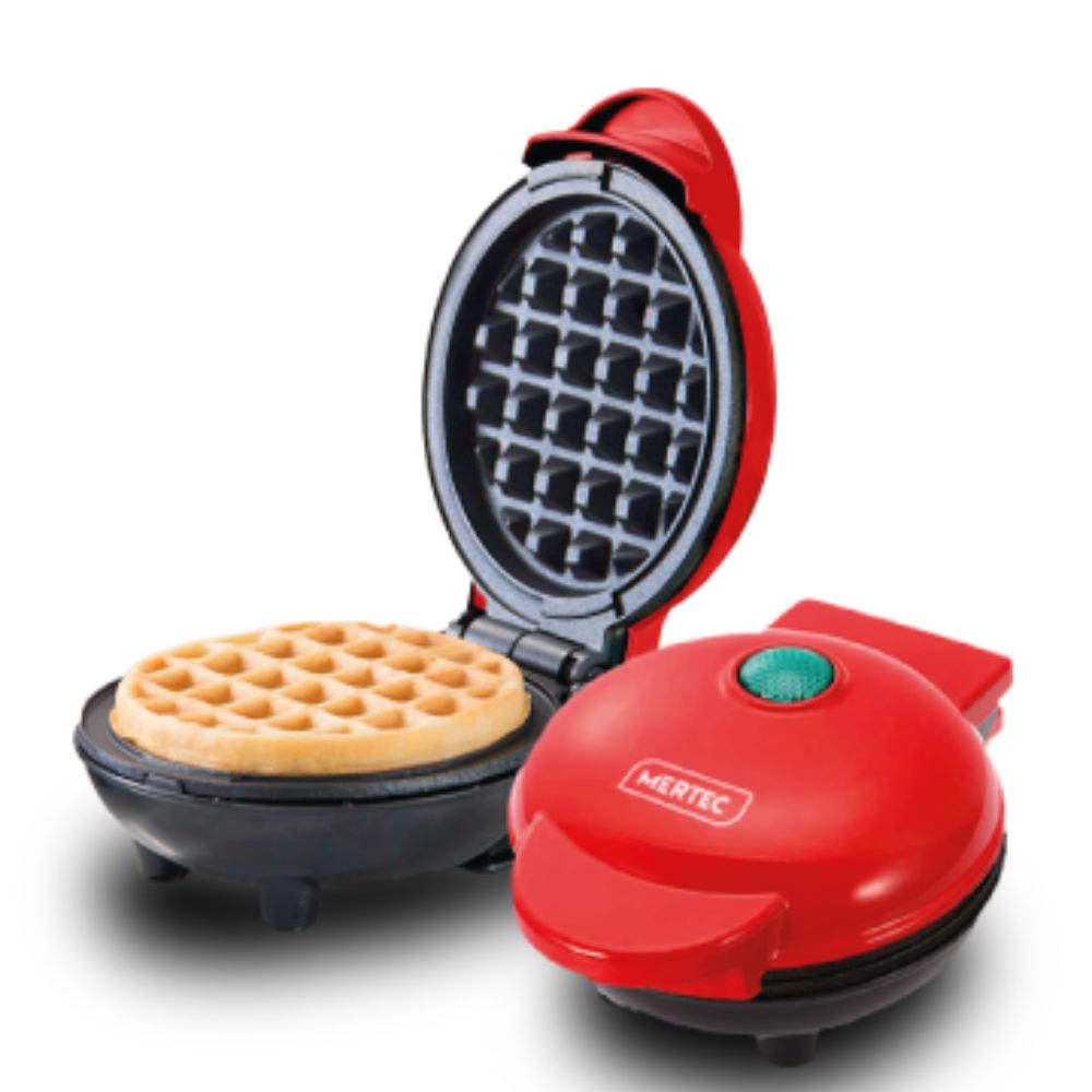 Mini Waflera Antiadherente Roja Mertec