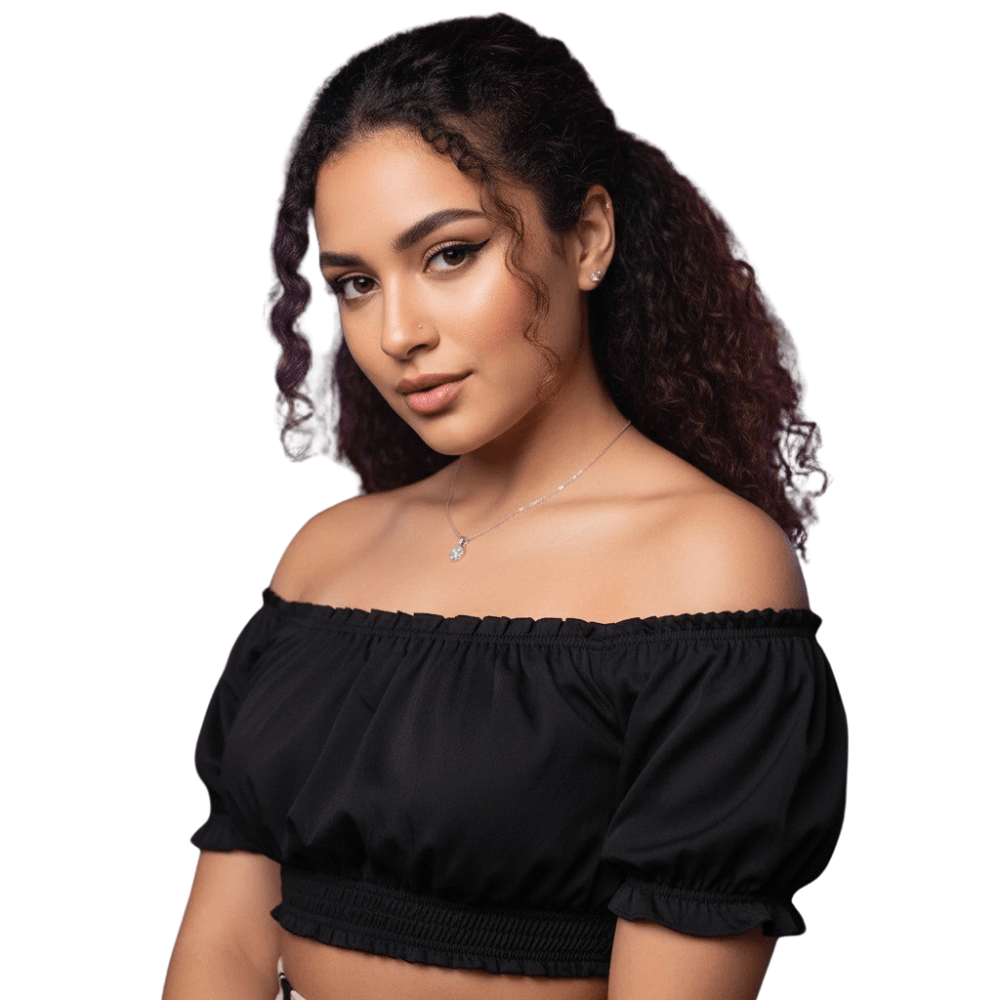 Top para Dama Shein Liso Sexy Negro Talla L