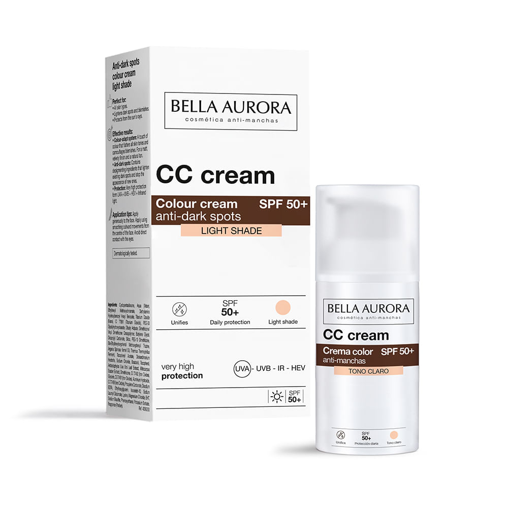 Protector Solar Crema Color Anti-Manchas SPF50 - Bella Aurora