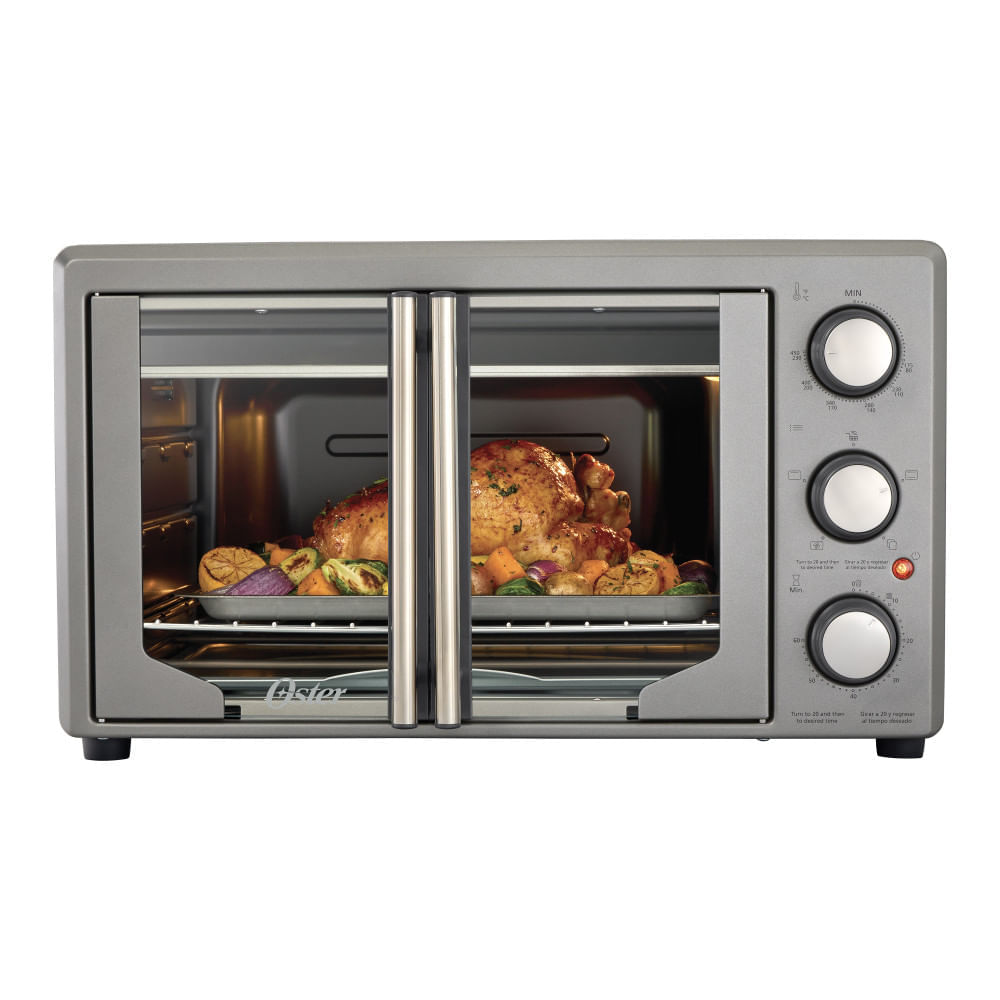 Oster Horno, con Freidora de Aire, de 42 L de Capacidad, Color Gris, TSSTTV42FDMAFNS