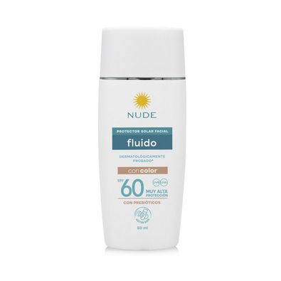 Protector Solar Facial Nude Fluido Con Color Spf 60 50Ml
