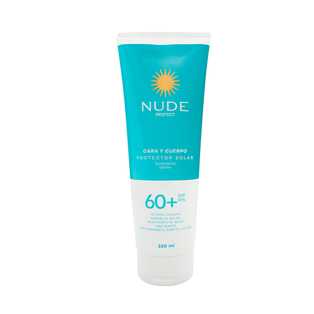 Protector Solar Nude Spf 60 + Cara Y Cuerpo X 220 Ml