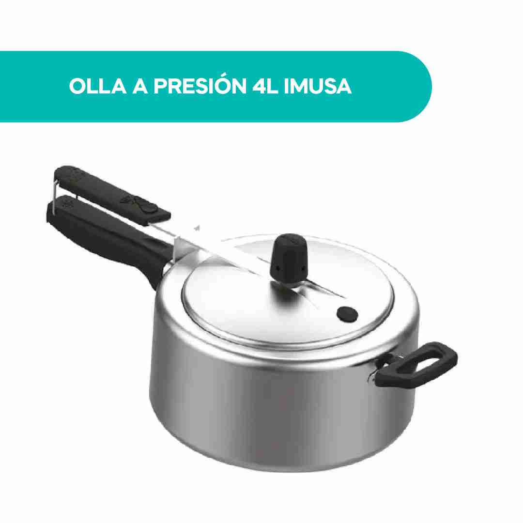 Olla a Presión Imusa 4 Litros – Aluminio, Válvula de Seguridad y Cocción Rápida
