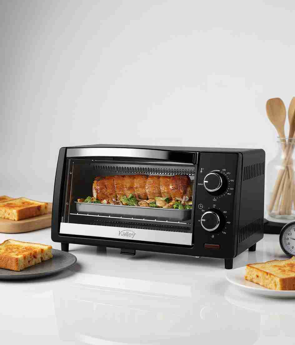 Horno Tostador 9L-800W Kalley: Horneado Versátil y Compacto para Cocina Diaria