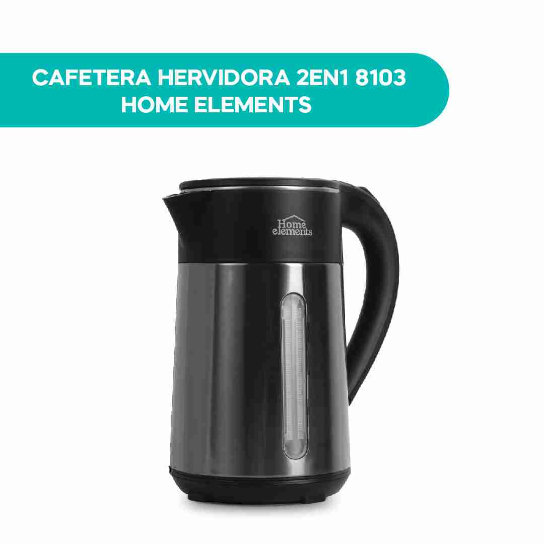 Cafetera Hervidora 2en1 Home Elements HEEK8103 – Capacidad 1,8 L, Apagado Automático