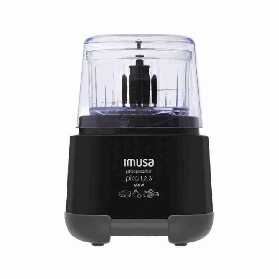Picatodo Pica Todo 1,2,3 Imusa - Procesador 650W con Cuchillas Acero Inoxidable | Pica Carne Cruda en 3 Pulsos | Capacidad 300g para Cocina Diaria