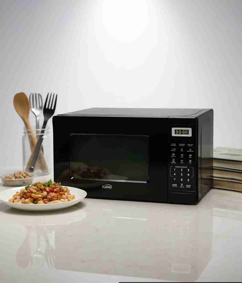 Horno Microondas 20L Negro Kalley Studio: Descongelado y Calentamiento Rápido para Cocina Moderna