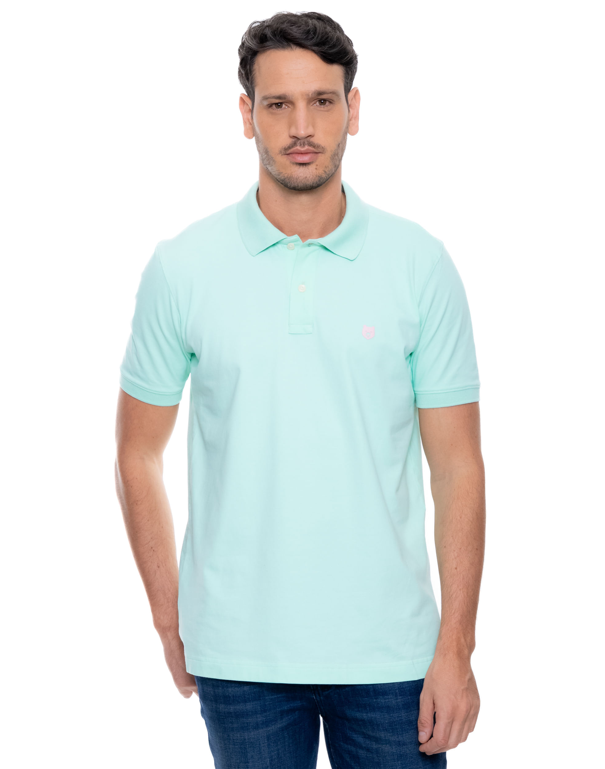 Polo Unicolor Logo Estampado,