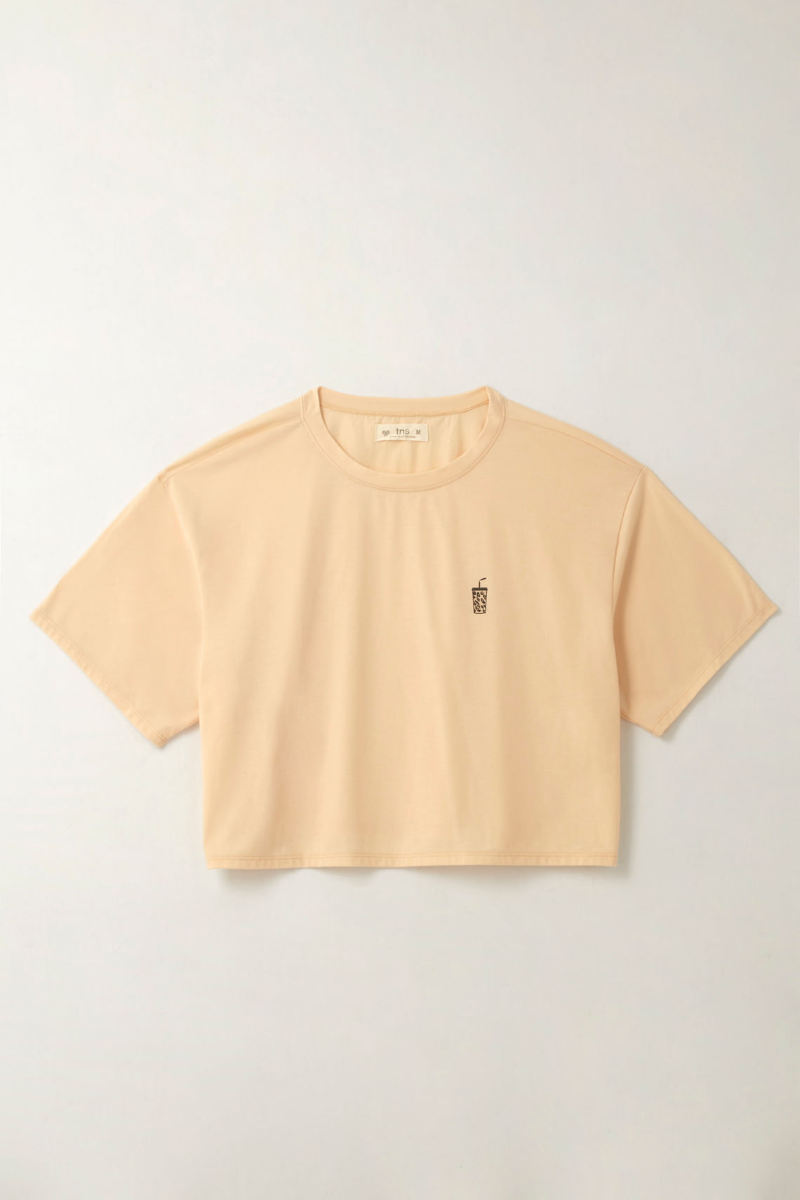 Camiseta con estampado en punto corazón crudo para mujer