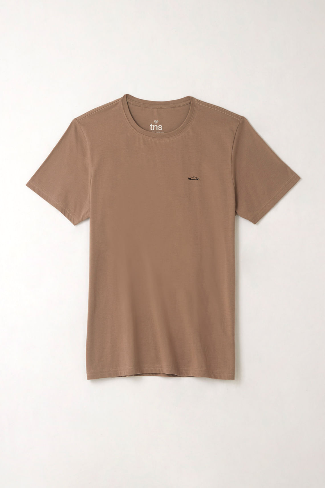Camiseta básica café para hombre