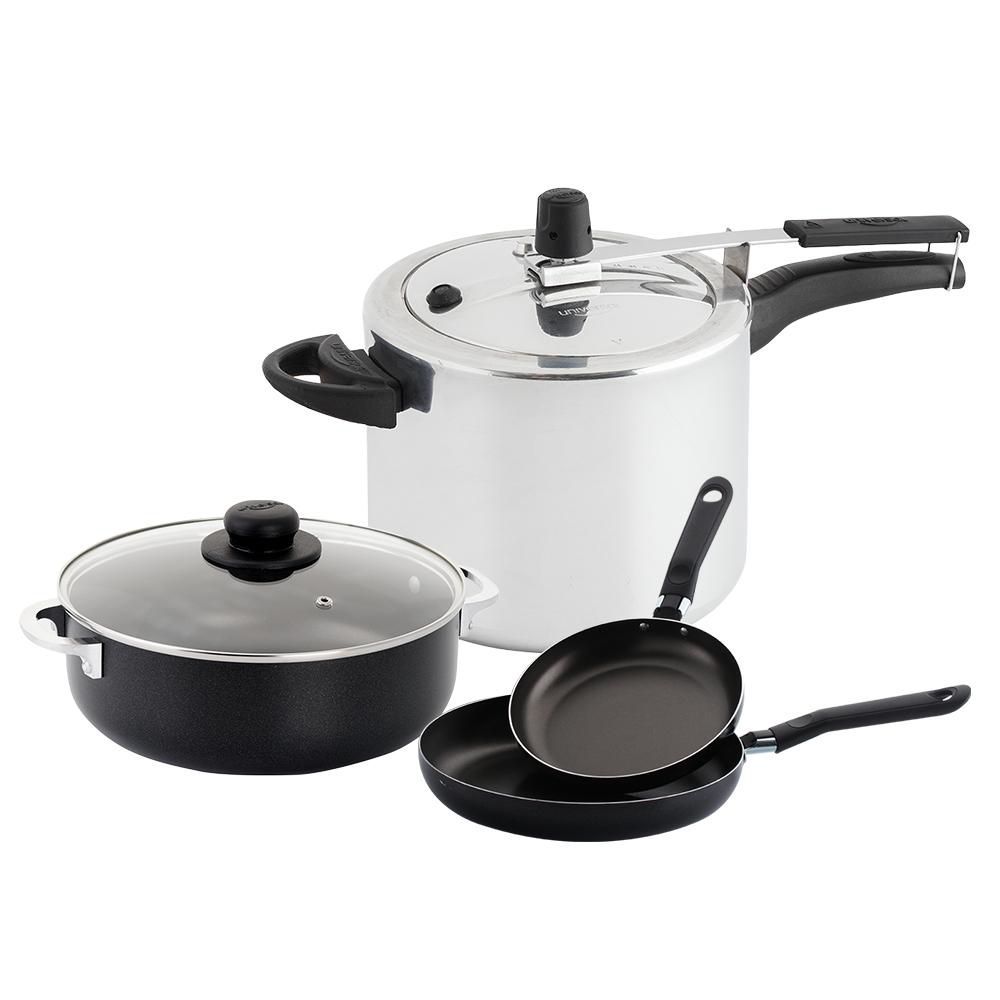 Combo Olla a Presión  UNIVERSAL 6l Set x 2 Sartenes + Caldero 24cm