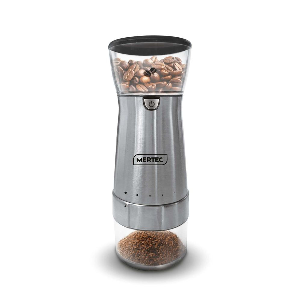 Molino de Café Eléctrico Portátil MERTEC MT-034S - Acero Inoxidable