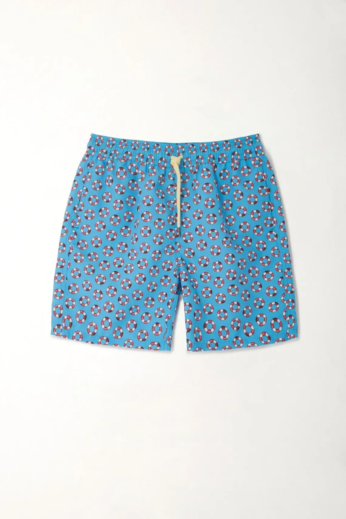 Pantaloneta de baño con elástico en cintura estampada para niño