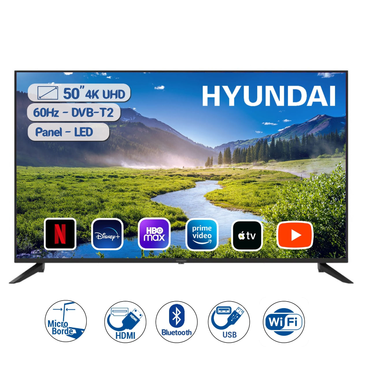 Televisor Hyundai 50" LED Smart TV UHD 4K UHD