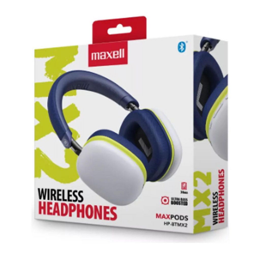 Audifonos Inalámbricos MAXELL  HPBTMX2 AZUL BLANCO