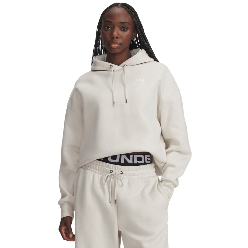 UA Icon Fleece Os Hoodie Hoodie blanco de mujer lifestyle
