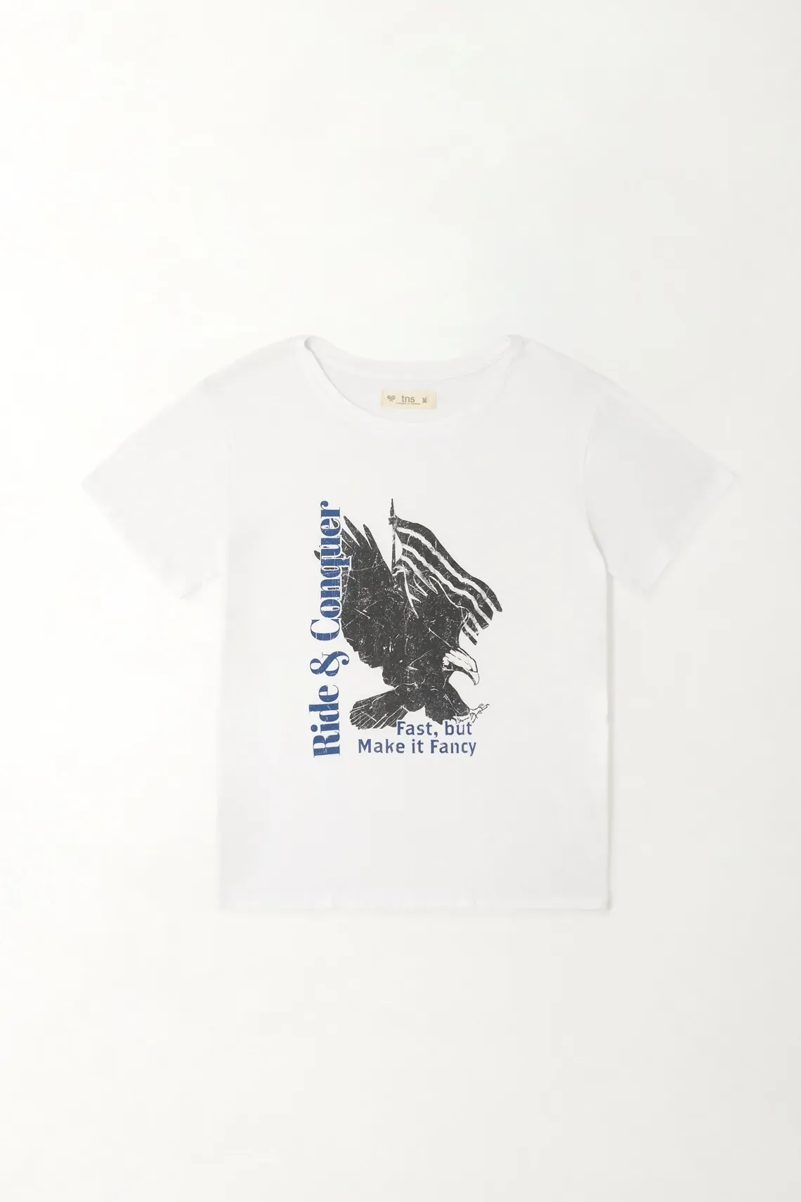 Camiseta estampada blanca para mujer