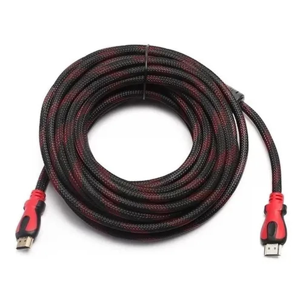 Cable HDMI-HDMI Enmallado Filtro Bolsa 5 Metros Full HD 1080P Reforzado