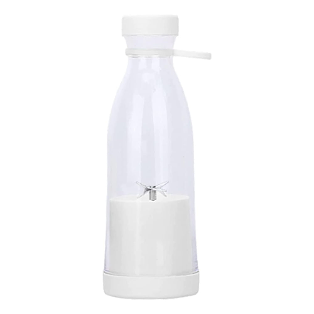Licuadora Portátil Botella 350ml Blanco Mini Recargable 4 Cuchillas