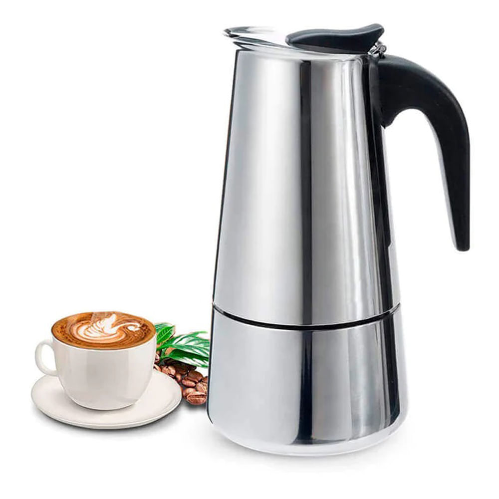 Cafetera Italiana Expreso Acero Inoxidable 9 Tazas