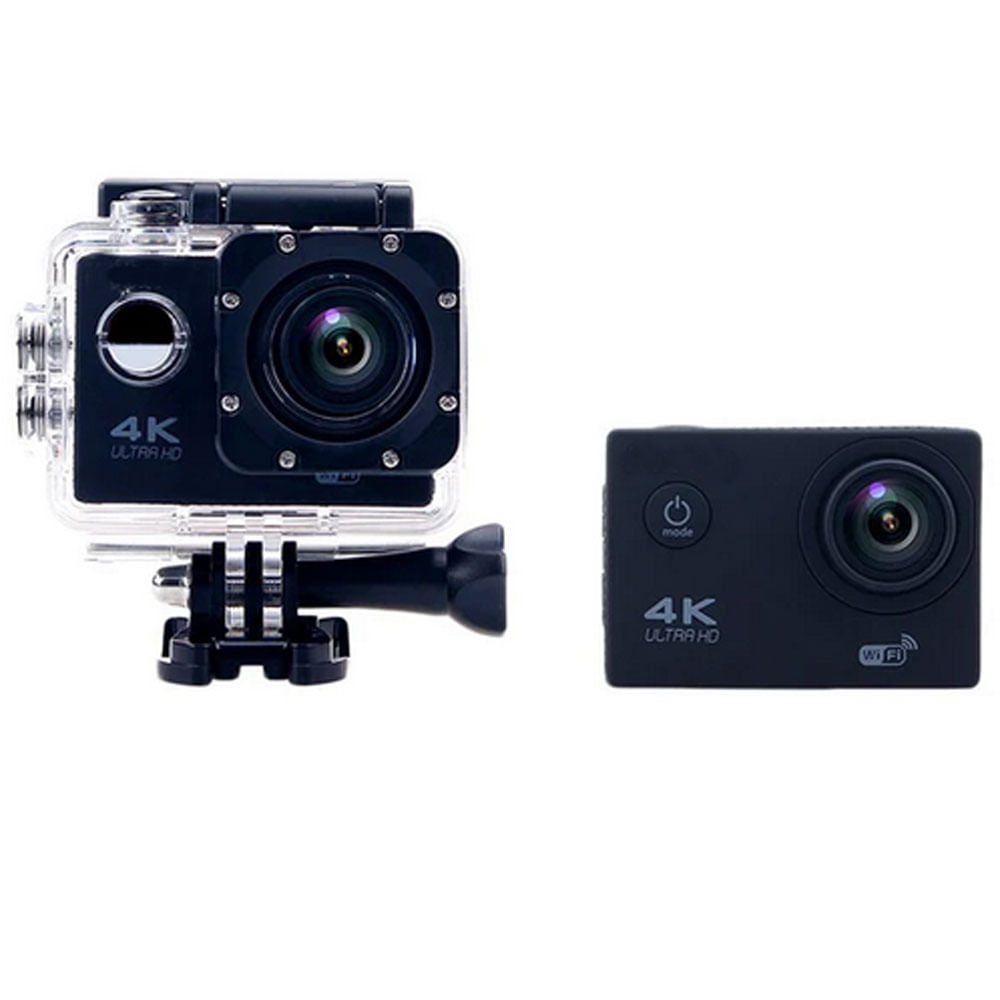 Camara Deportiva 4K Video fotográfica Aprueba Agua Todo Terreno Negro