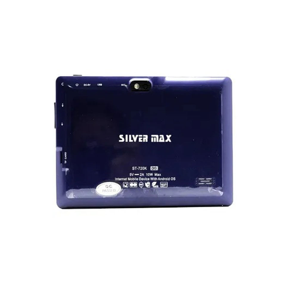 Tablet Pantalla LCD 7in Doble Camara Android 9 WiFi Silver Max ST-810 Azul