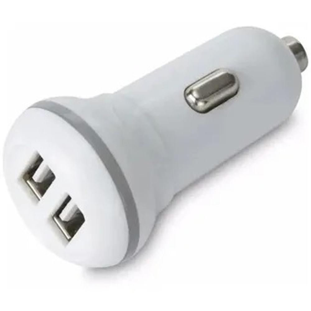Adaptador Carro CS-219 V8 Blanco 3.1A Doble Entrada USB-V8 Carga Rápida