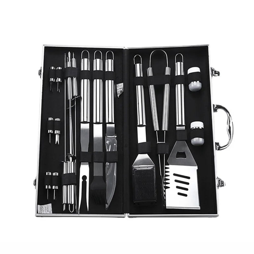 Set Accesorios Preparacion Barbacoa Asado BBQ Utensilios 18 Piezas