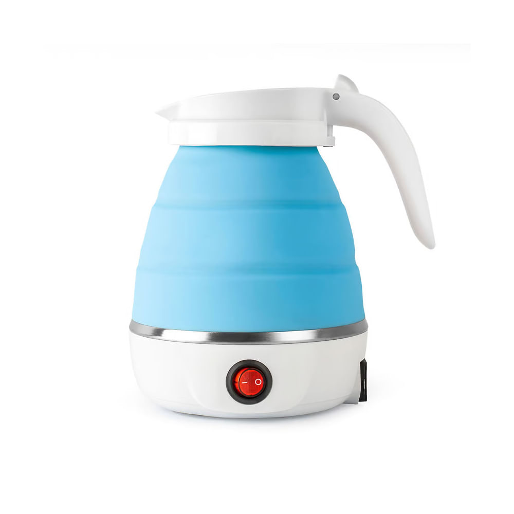Calentador Tetera Hervidor Eléctrico Plegable Viaje Azul