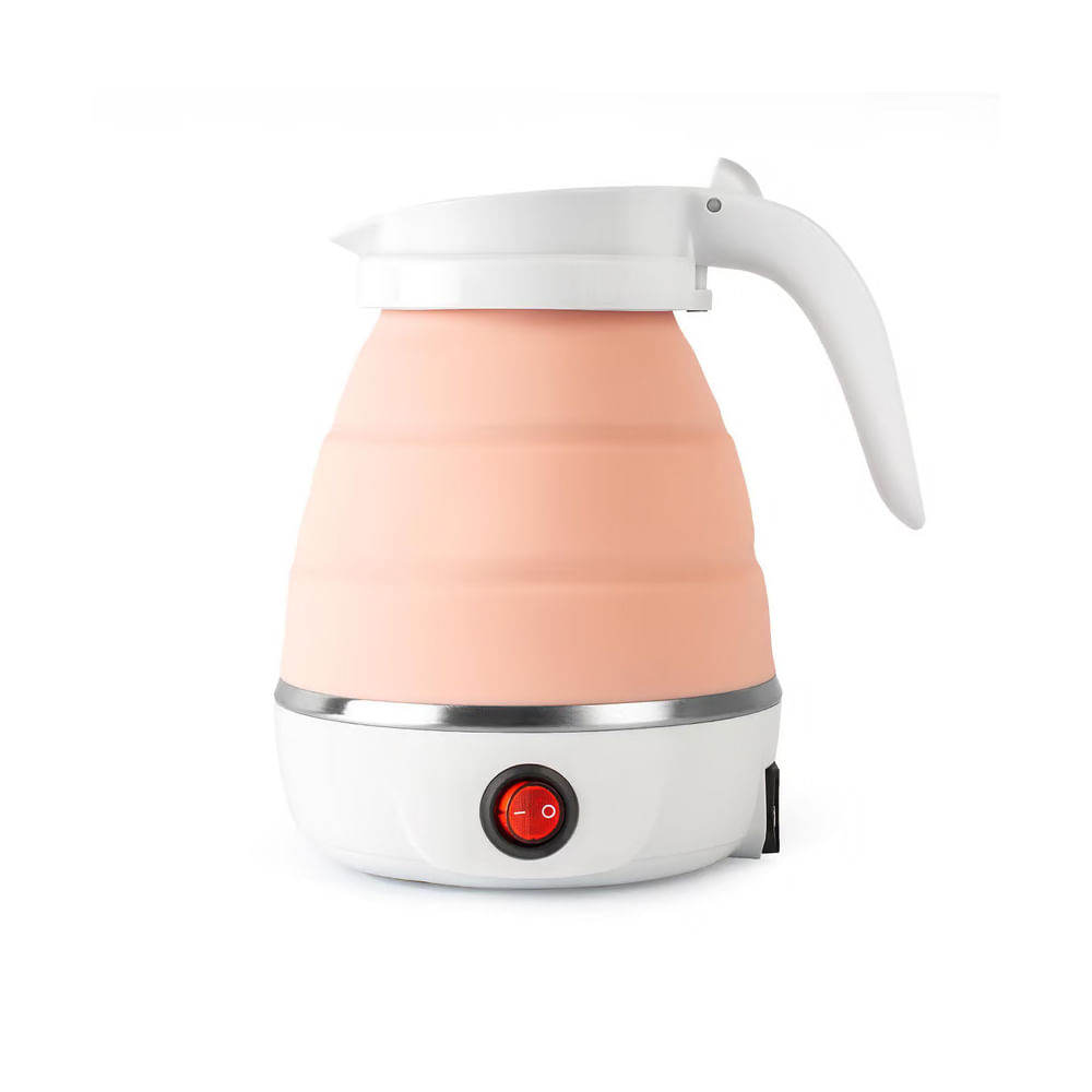 Calentador Tetera Hervidor Eléctrico Plegable Viaje Rosa