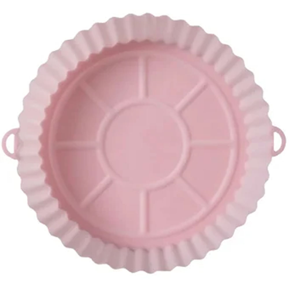Molde Silicona Olla Freidora Air Fryer Reutiliza Rosado Freidora Aire