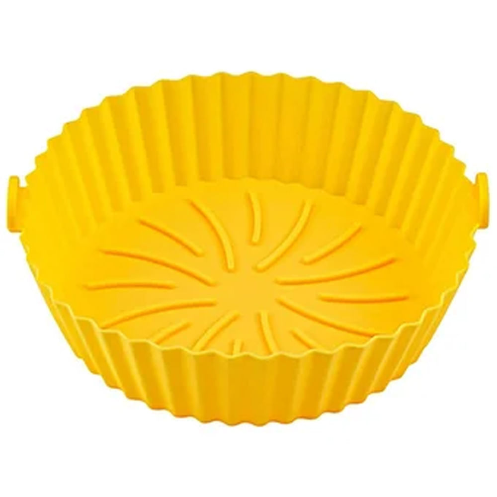 Molde Silicona Amarillo Olla Freidora Air Fryer Reutiliza Freidora