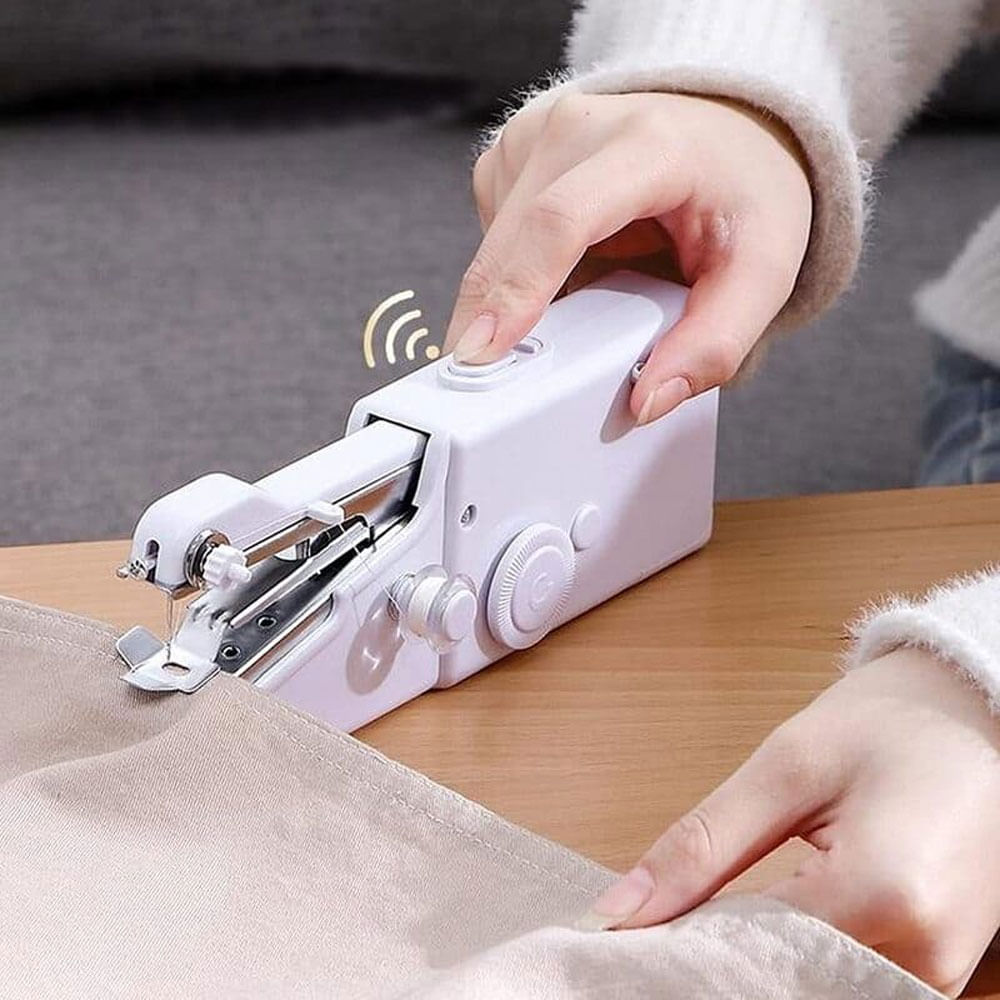 Mini Maquina Coser Mano Portatil Electrica Blanco