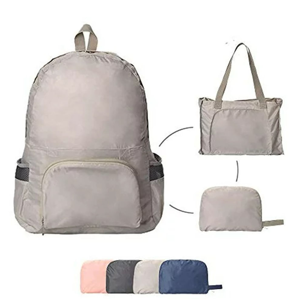 Maleta Bolso Morral Viajero Plegable Practica Multi Propósito Beige