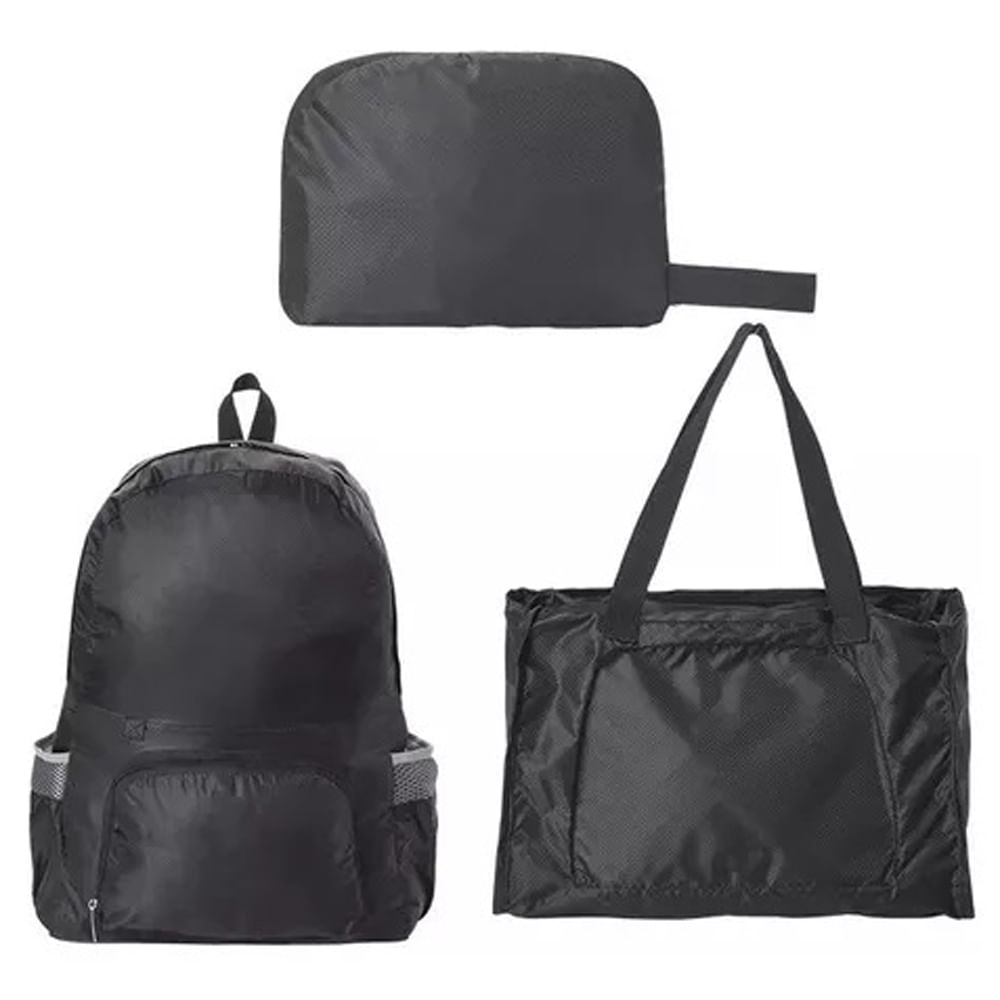Maleta Bolso Morral Viajero Plegable Practica Multi Propósito Negra