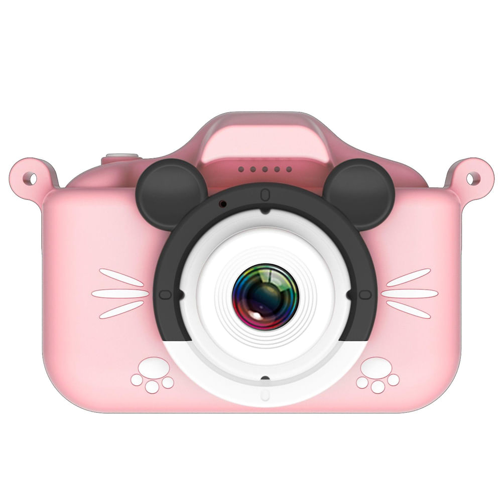 Camara Digital Infantil Recargable Pantalla Fotos Videos Silicona Rosa