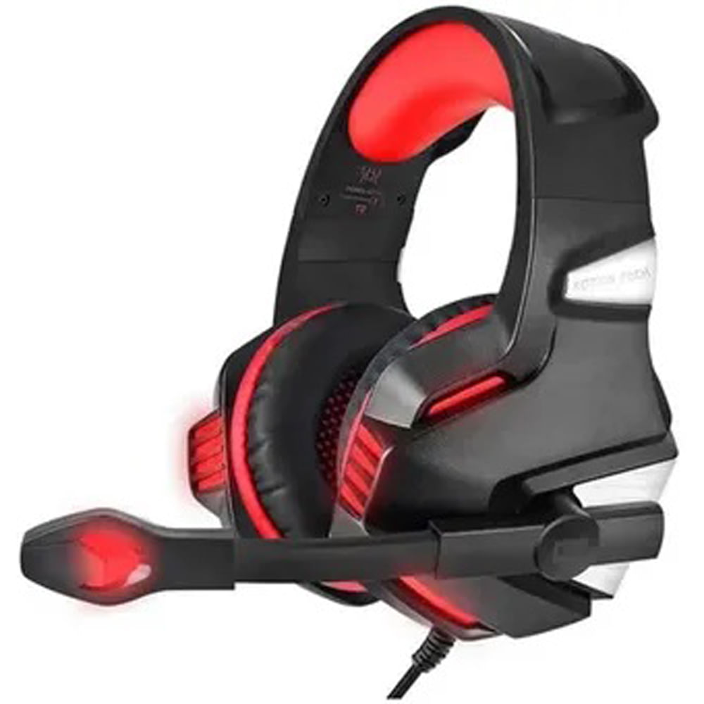 Audifonos Diadema Gamer RojosG7500 Con Microfono Usb Led