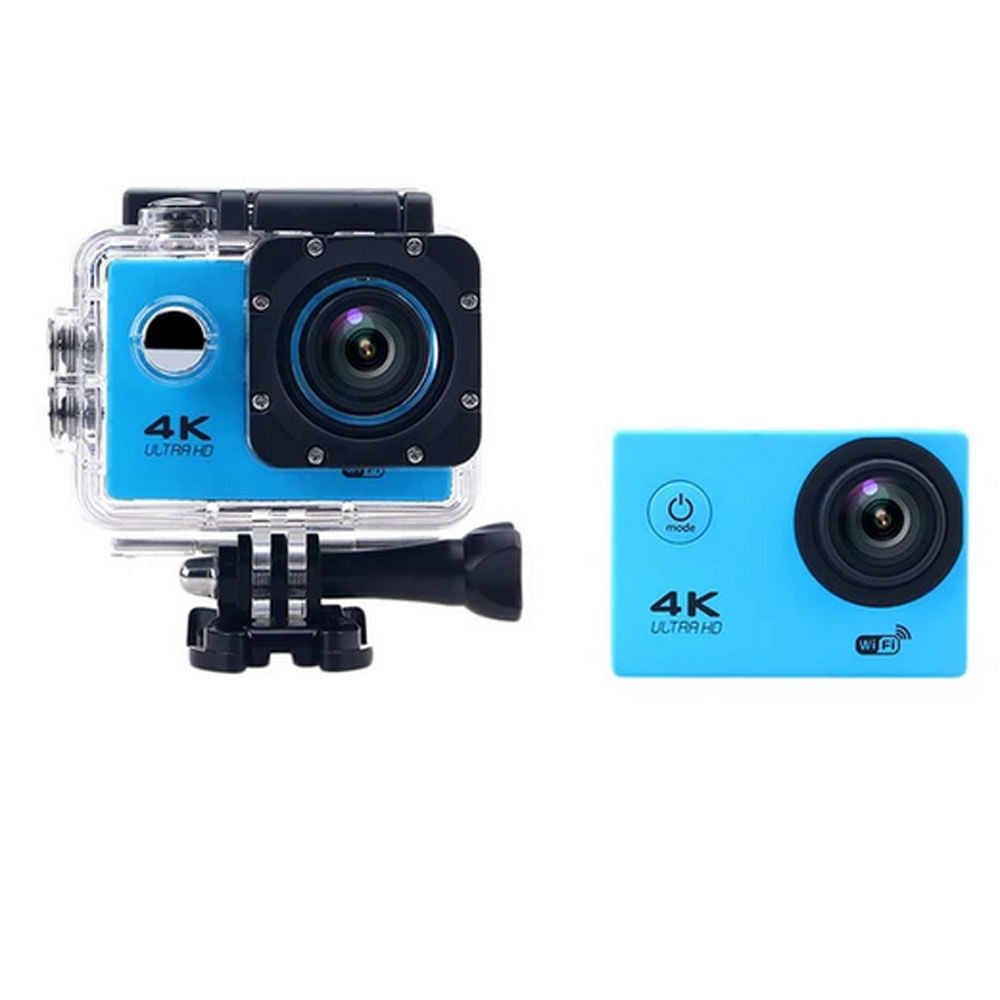 Camara Deportiva 4K Video fotográfica Aprueba Agua Todo Terreno Azul