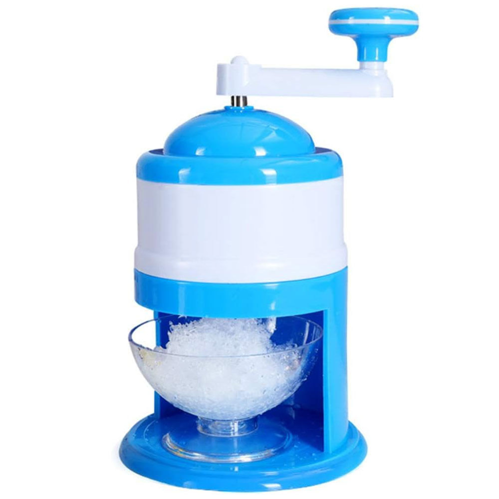 Triturador Hielo Maquina Manual Blanco Azul