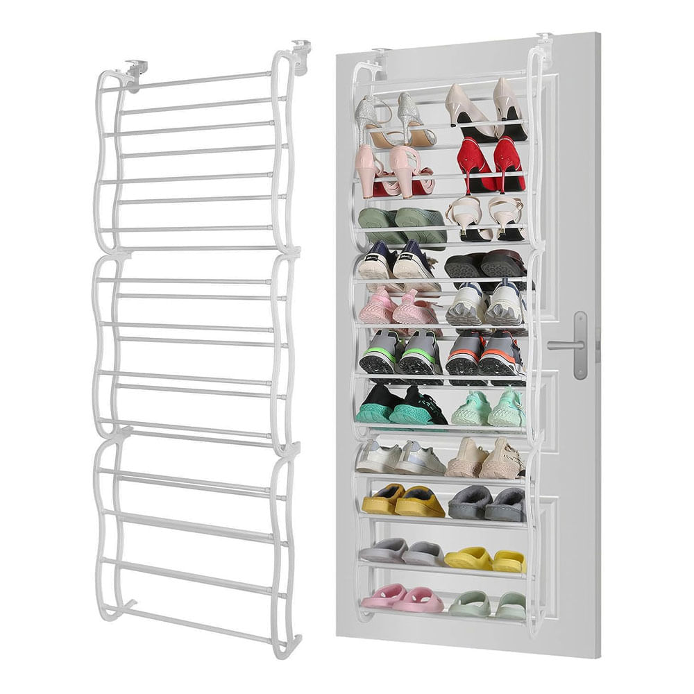 Zapatero Puerta 30 a 36 Pares Desarmable Blanco Organizador Zapatos