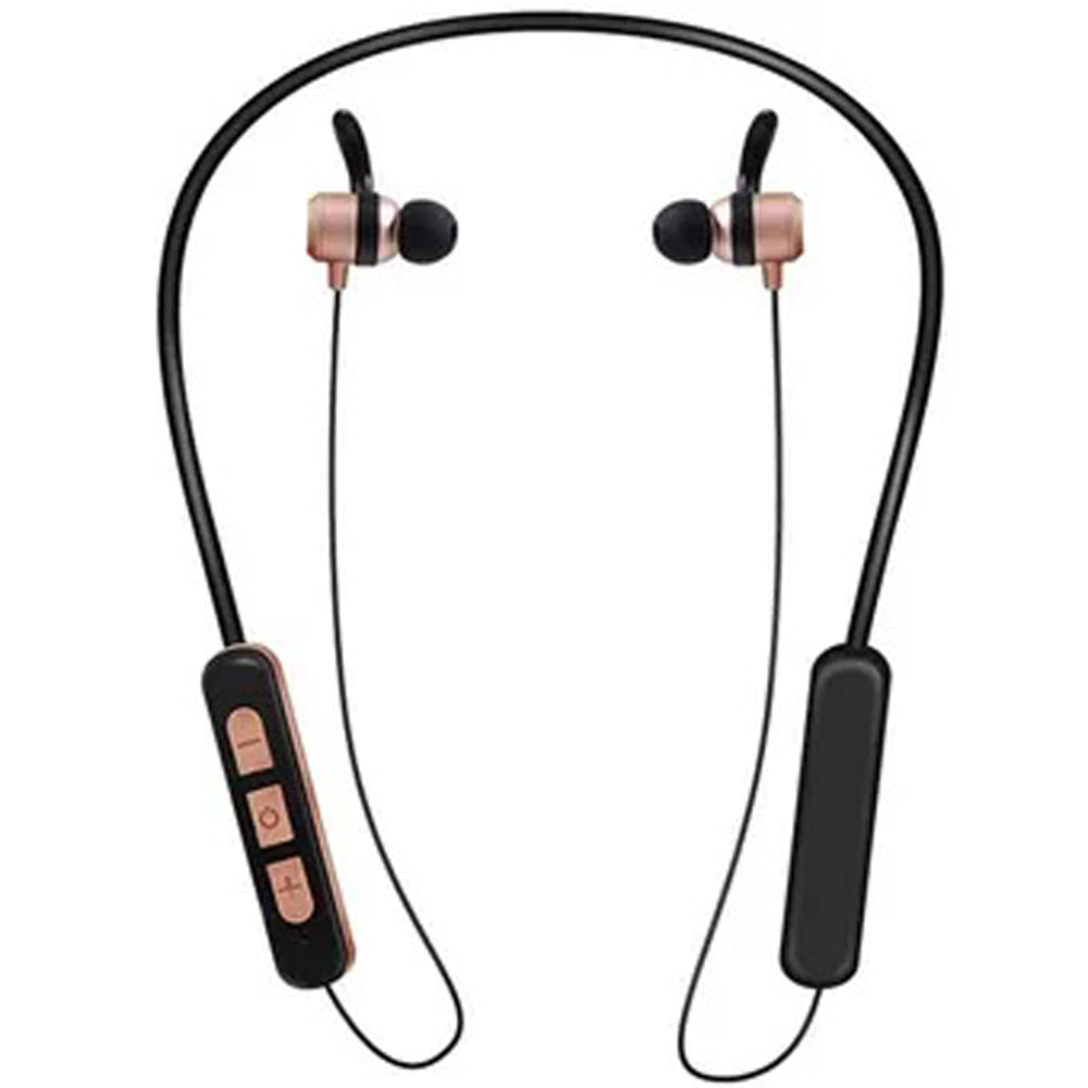 Audífono Deportivo BT15 Dorado Inalámbrico Bluetooth Control Volumen