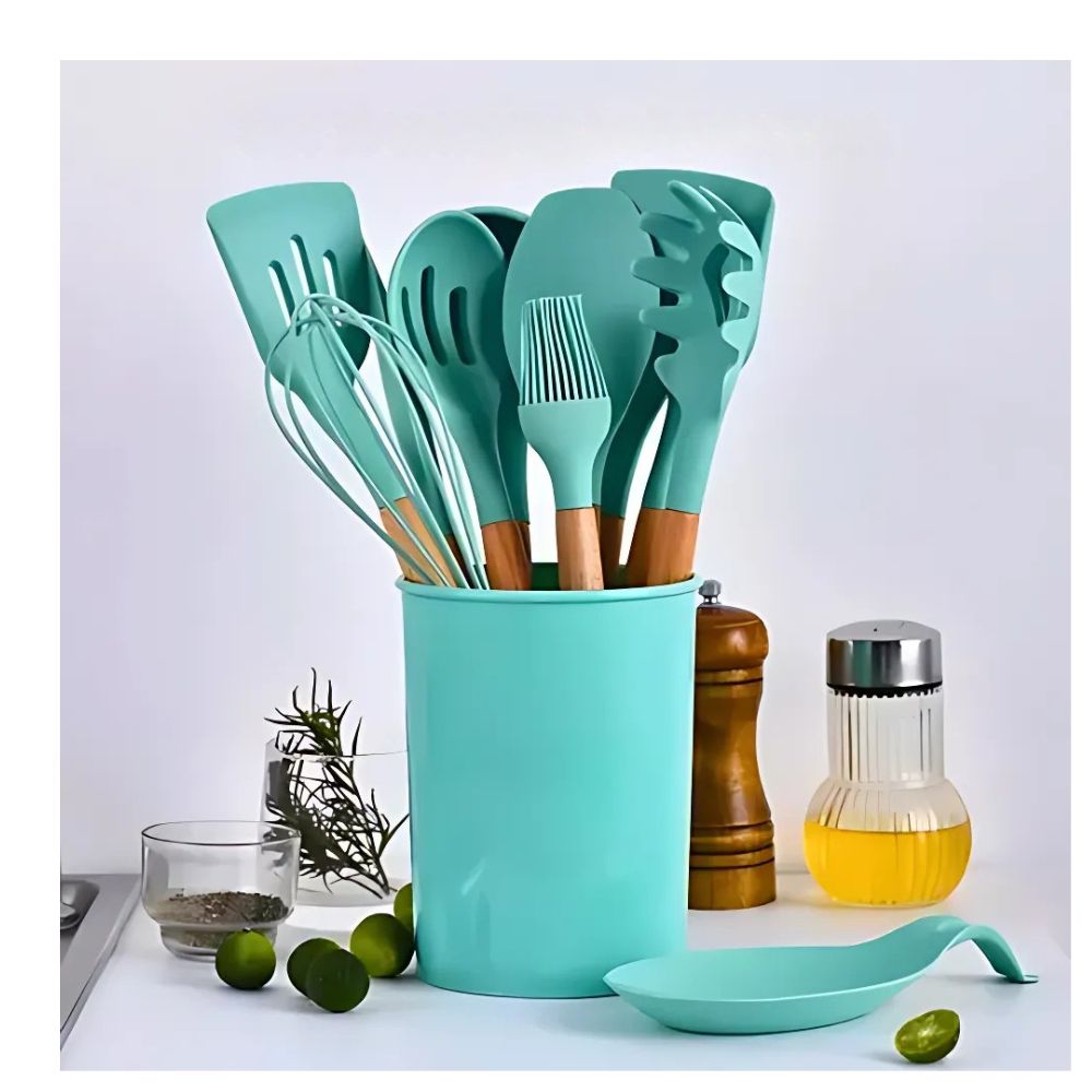 Juego Utensilios 12 Piezas Medidoras Cucharones Cocina Reposteria